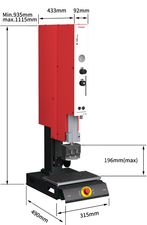 灵高超声波塑料焊接机 35kHz 900W K745 Easy 灵高超声波塑料焊接机 35kHz 900W K745 Easy